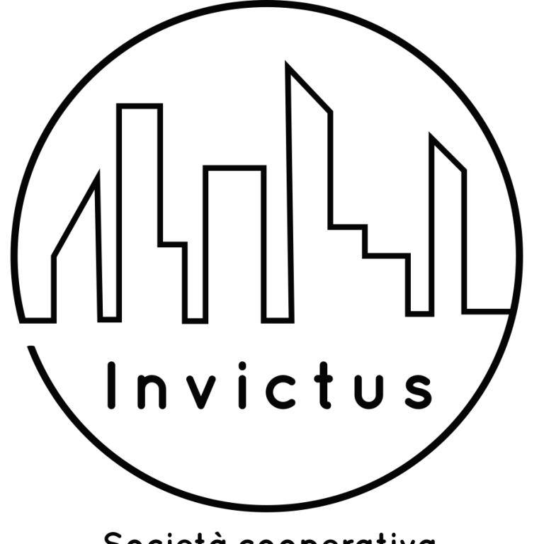 Logo of Invictus featuring a skyline design in a circular outline.